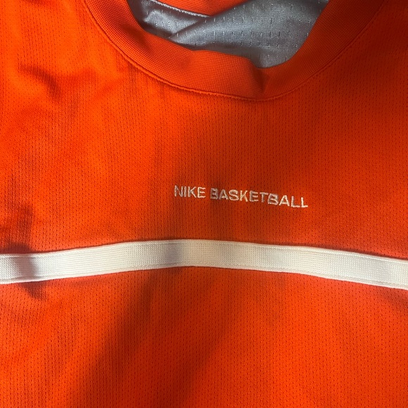 NIKE Reversible Mens Basketball Jersey Orange Grey White - Picture 6 of 6